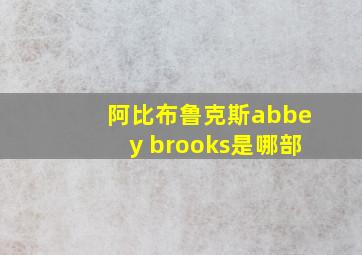 阿比布鲁克斯abbey brooks是哪部